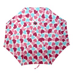 Bold Valentine Heart Folding Umbrellas by Bigfootshirtshop