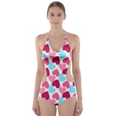 Bold Valentine Heart Cut-out One Piece Swimsuit by Bigfootshirtshop