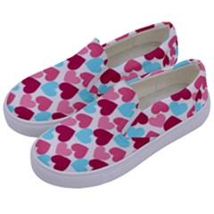 Bold Valentine Heart Kids  Canvas Slip Ons by Bigfootshirtshop