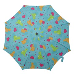 Dinosaur Love Pattern Hook Handle Umbrellas (medium) by Bigfootshirtshop