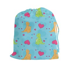 Dinosaur Love Pattern Drawstring Pouches (xxl) by Bigfootshirtshop