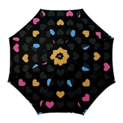 Emo Heart Pattern Golf Umbrellas by Bigfootshirtshop