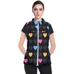 Emo Heart Pattern Women s Puffer Vest by Bigfootshirtshop