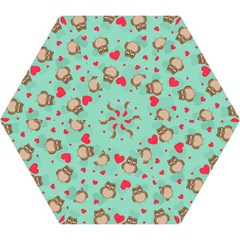 Owl Valentine s Day Pattern Mini Folding Umbrellas by Bigfootshirtshop