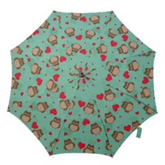 Owl Valentine s Day Pattern Hook Handle Umbrellas (medium) by Bigfootshirtshop