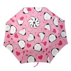 Penguin Love Pattern Folding Umbrellas by Bigfootshirtshop