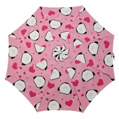 Penguin Love Pattern Straight Umbrellas by Bigfootshirtshop