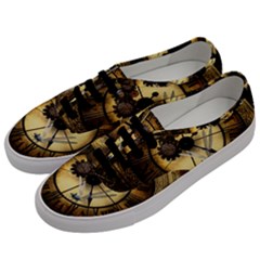 Wonderful Steampunk Desisgn, Clocks And Gears Men s Classic Low Top Sneakers by FantasyWorld7