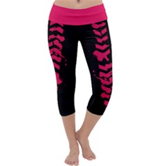 Arrow Pink Capri Yoga Leggings by chloesdesign