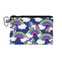 Rainbow Unicorns Canvas Cosmetic Bag (Medium) View1