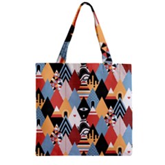 Abstract Diamond Pattern Zipper Grocery Tote Bag by Bigfootshirtshop