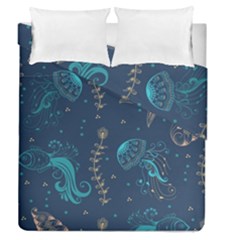 Arabesque Vintage Graphic Nature Duvet Cover Double Side (queen Size) by Bigfootshirtshop