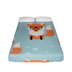 Cute Fox Pattern Fitted Sheet (full/ Double Size) by Bigfootshirtshop