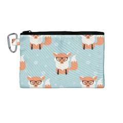 Cute Fox Pattern Canvas Cosmetic Bag (medium) by Bigfootshirtshop