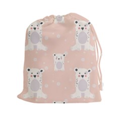 Cute Polar Bear Pattern Drawstring Pouches (xxl) by Bigfootshirtshop