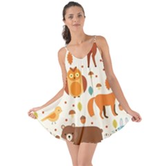 Woodland Friends Pattern Love The Sun Cover Up by Bigfootshirtshop