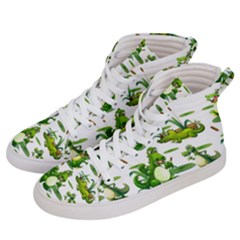 Crocodiles In The Pond Women s Hi-top Skate Sneakers by Bigfootshirtshop