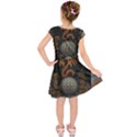 Awesome Tribal Dragon Made Of Metal Kids  Short Sleeve Dress View2