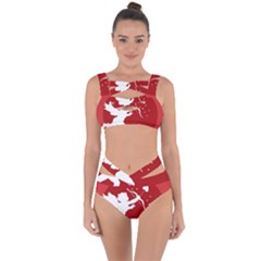 Cupid Bow Love Valentine Angel Bandaged Up Bikini Set  by Celenk