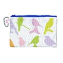 Birds Colourful Background Canvas Cosmetic Bag (Large) View1