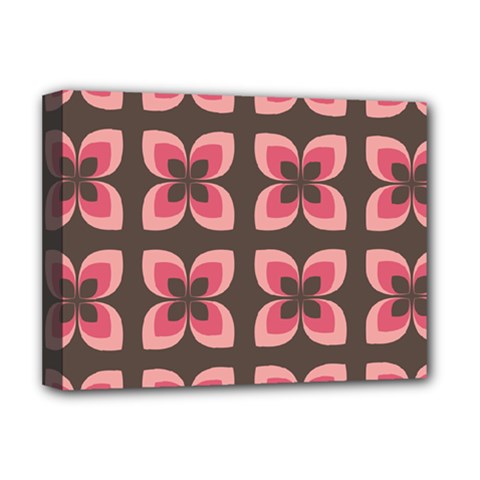 Floral Retro Abstract Flowers Deluxe Canvas 16  X 12   by Celenk