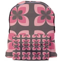 Floral Retro Abstract Flowers Giant Full Print Backpack by Celenk