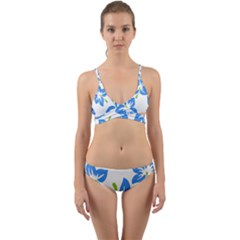 Hibiscus Wallpaper Flowers Floral Wrap Around Bikini Set