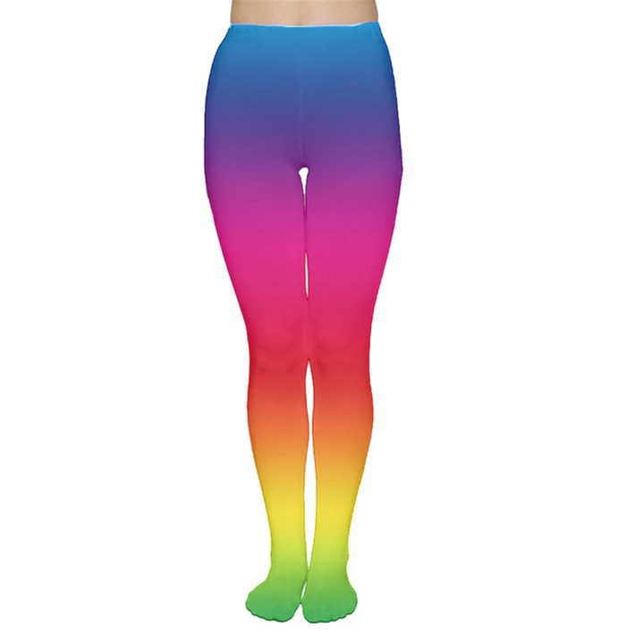 Spectrum Background Rainbow Color Women s Tights