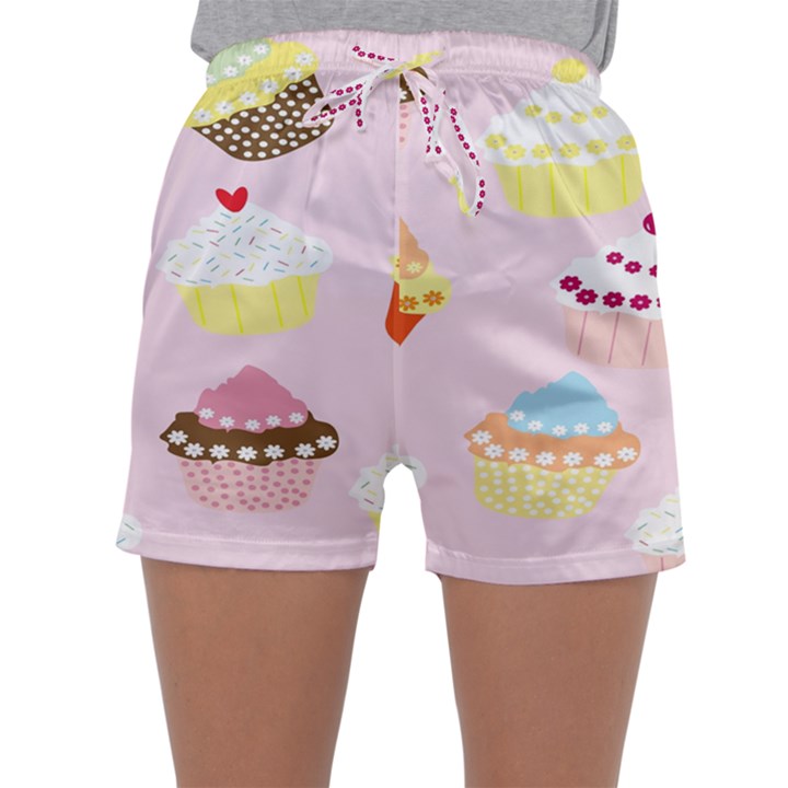 Cupcakes Wallpaper Paper Background Sleepwear Shorts