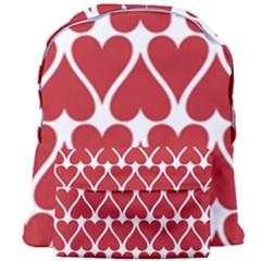 Hearts Pattern Seamless Red Love Giant Full Print Backpack