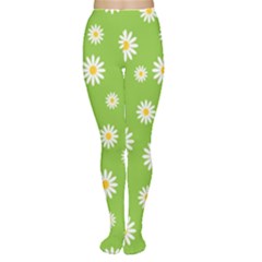 Daisy Flowers Floral Wallpaper Women s Tights