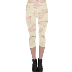 Butterfly Butterflies Vintage Capri Leggings 