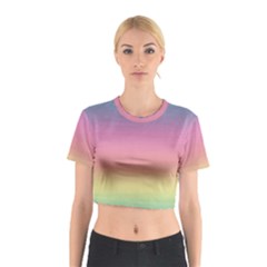 Background Watercolour Design Paint Cotton Crop Top by Celenk