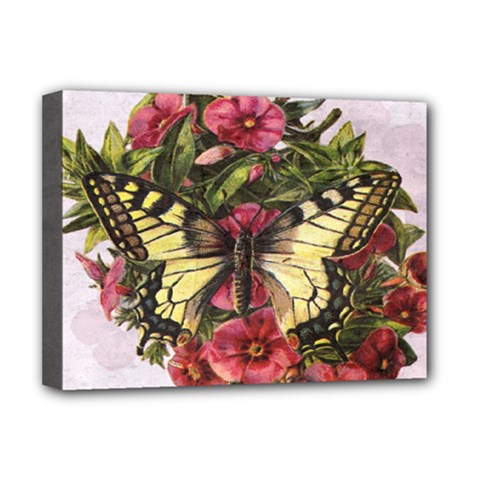 Vintage Butterfly Flower Deluxe Canvas 16  X 12   by Celenk