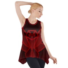 Bird Owl Eagle Owl Fragment Side Drop Tank Tunic by Celenk