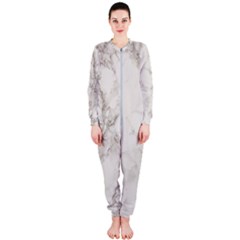 Marble Background Backdrop Onepiece Jumpsuit (ladies)  by Celenk