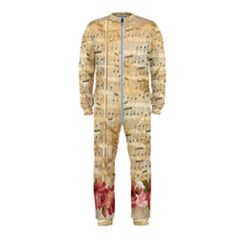 Background Old Parchment Musical Onepiece Jumpsuit (kids)