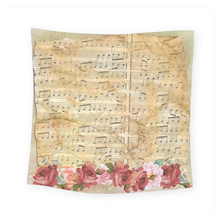 Background Old Parchment Musical Square Tapestry (Small)