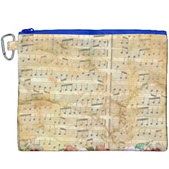 Background Old Parchment Musical Canvas Cosmetic Bag (xxxl) by Celenk