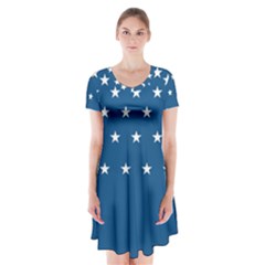 Patriot Short Sleeve V-neck Flare Dress by jumpercat