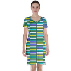 Color Grid 03 Short Sleeve Nightdress by jumpercat