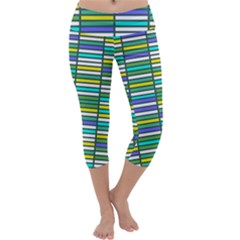 Color Grid 03 Capri Yoga Leggings