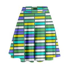 Color Grid 03 High Waist Skirt by jumpercat