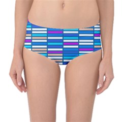 Color Grid 04 Mid-waist Bikini Bottoms