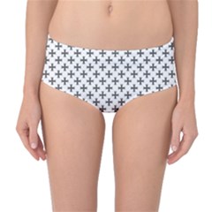 Black Cross Mid-waist Bikini Bottoms by jumpercat