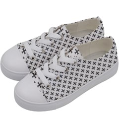 Black Cross Kids  Low Top Canvas Sneakers