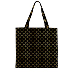 Yellow Cross Zipper Grocery Tote Bag by jumpercat