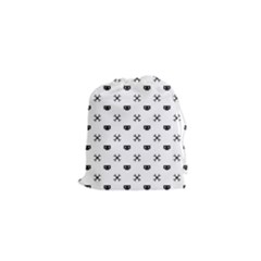 Black Pixel Skull Pirate Drawstring Pouches (xs) 