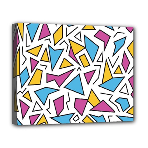 Retro Shapes 01 Deluxe Canvas 20  X 16   by jumpercat