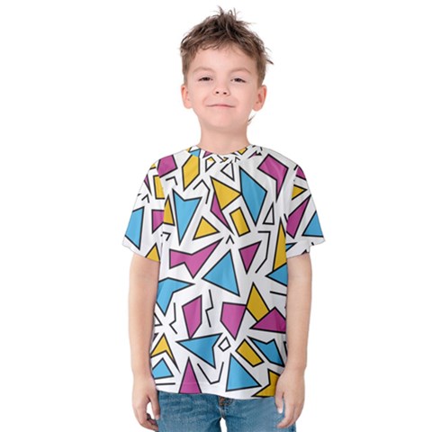 Retro Shapes 01 Kids  Cotton Tee by jumpercat